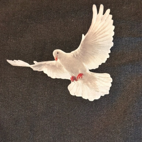 NWT Boohoo Man Tag Size 34 Men's Jeans Stretch Black Distressed w DOVES Design - Picture 4 of 16